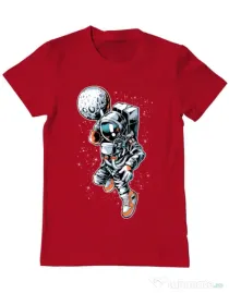 Tricou ADLER barbat Astronaut Rosu