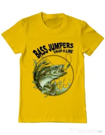 Tricou ADLER barbat Bass jumpers drop a line Galben