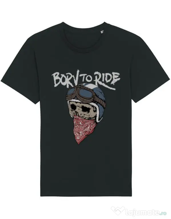 Tricou STANLEY STELLA barbat Born to ride Negru