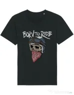 Tricou STANLEY STELLA barbat Born to ride Negru