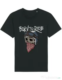 Tricou STANLEY STELLA barbat Born to ride Negru