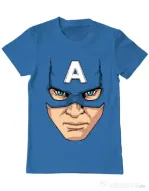 Tricou ADLER barbat Captain America Mask Albastru azuriu