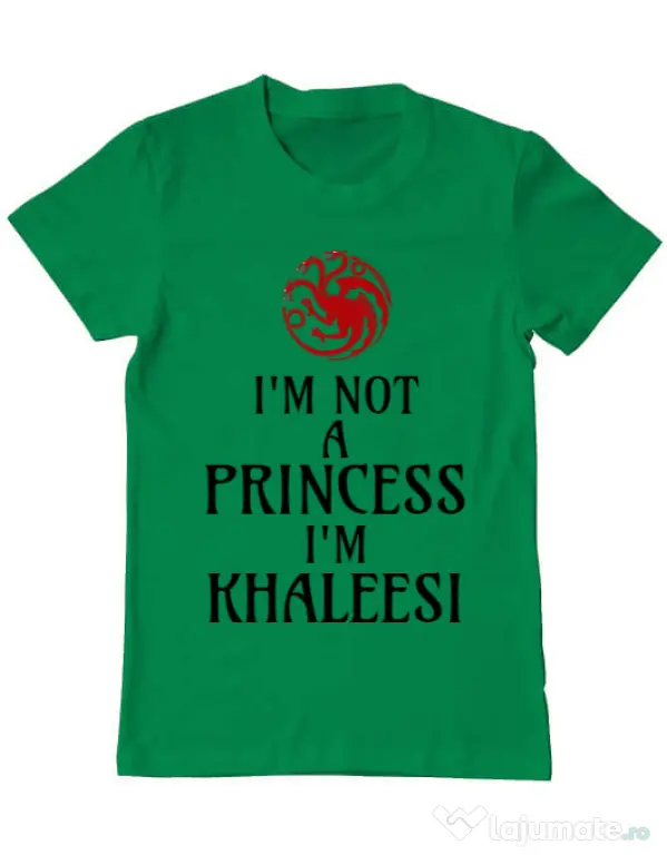 Tricou ADLER barbat I'm Khaleesi Verde mediu