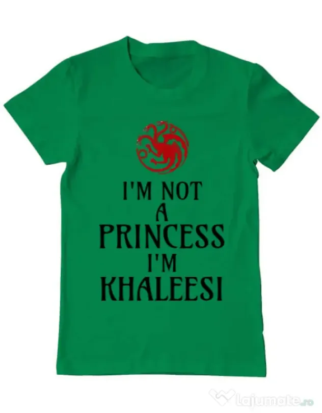 Tricou ADLER barbat I'm Khaleesi Verde mediu