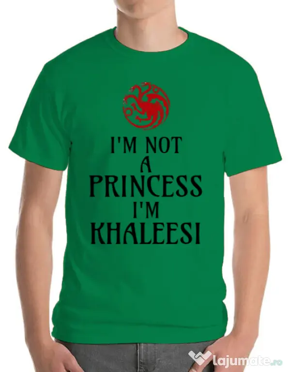 Tricou ADLER barbat I'm Khaleesi Verde mediu