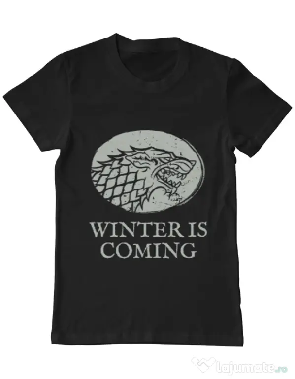 Tricou ADLER barbat Winter is coming Stark Negru