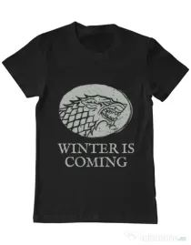 Tricou ADLER barbat Winter is coming Stark Negru