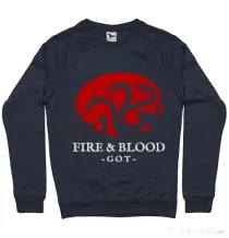 Bluza ADLER barbat Fire and Blood Targaryen Denim inchis