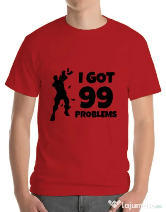 Tricou ADLER barbat I got 99 problems Fortnite Rosu