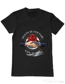 Tricou ADLER barbat Death is certain Negru