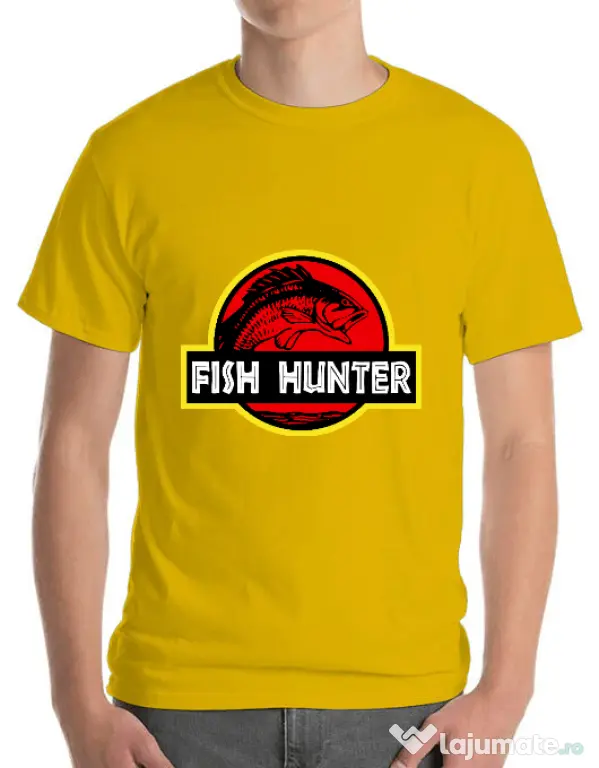 Tricou ADLER barbat Fish hunter Galben