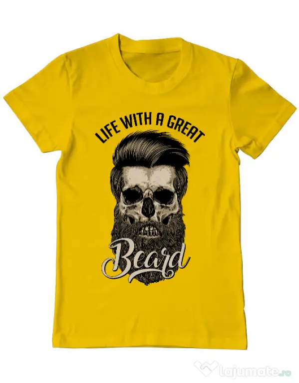 Tricou ADLER barbat Great beard Galben