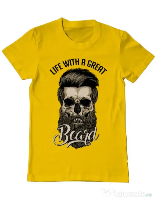 Tricou ADLER barbat Great beard Galben