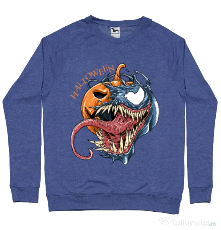 Bluza ADLER barbat Halloween Venom Albastru melanj