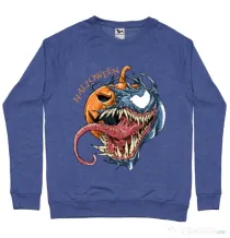 Bluza ADLER barbat Halloween Venom Albastru melanj
