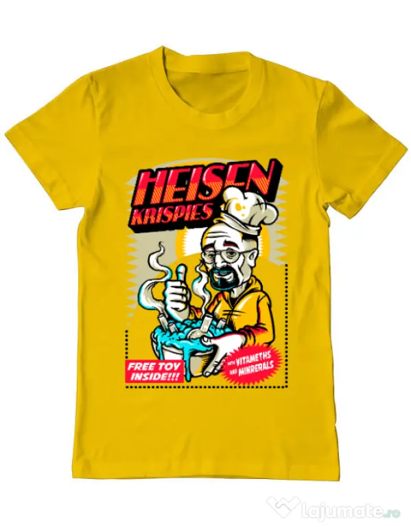 Tricou ADLER barbat Heisen krispies Galben