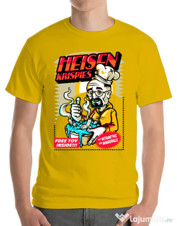Tricou ADLER barbat Heisen krispies Galben