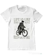 Tricou ADLER barbat Keep moving Alb