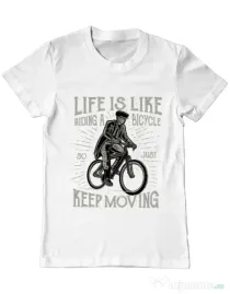 Tricou ADLER barbat Keep moving Alb