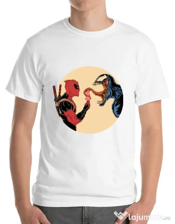 Tricou ADLER barbat Venom icecream Alb