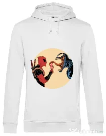 Hoodie barbat cu gluga Venom icecream Alb