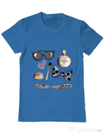 Tricou ADLER barbat Every girl Albastru azuriu