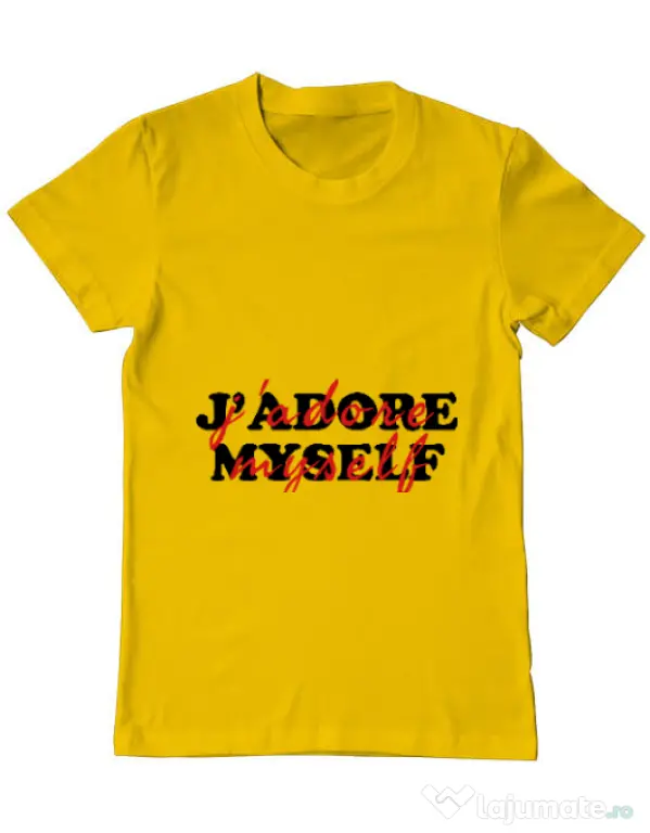 Tricou ADLER barbat I love myself Galben