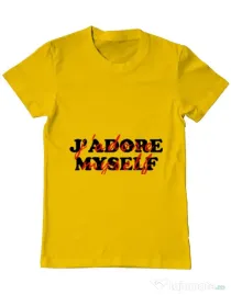 Tricou ADLER barbat I love myself Galben
