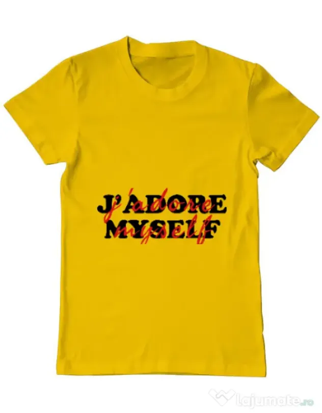 Tricou ADLER barbat I love myself Galben