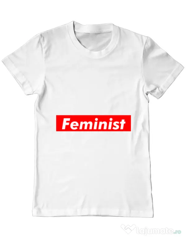 Tricou ADLER barbat Feminist Alb