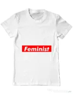 Tricou ADLER barbat Feminist Alb