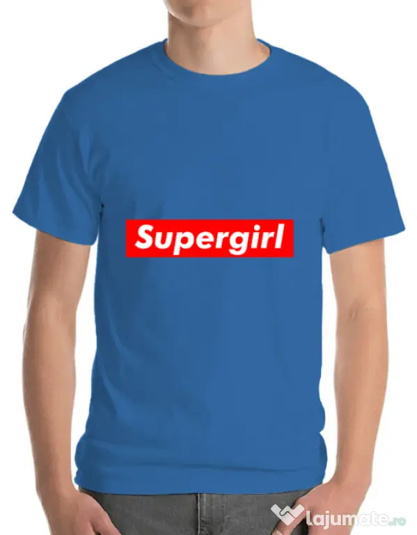 Tricou ADLER barbat Supergirl Albastru azuriu