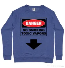 Bluza ADLER barbat Danger No Smoking Albastru melanj