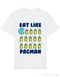 Tricou STANLEY STELLA barbat Eat Like Pacman Alb