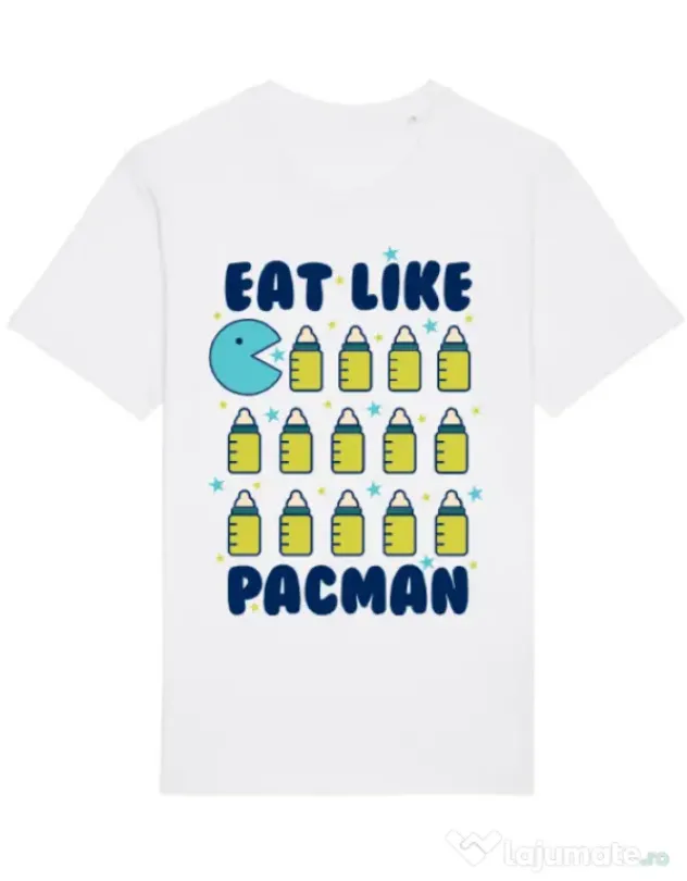Tricou STANLEY STELLA barbat Eat Like Pacman Alb