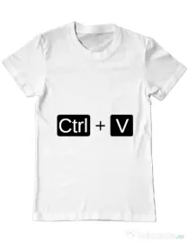 Tricou ADLER barbat Ctrl Paste Alb