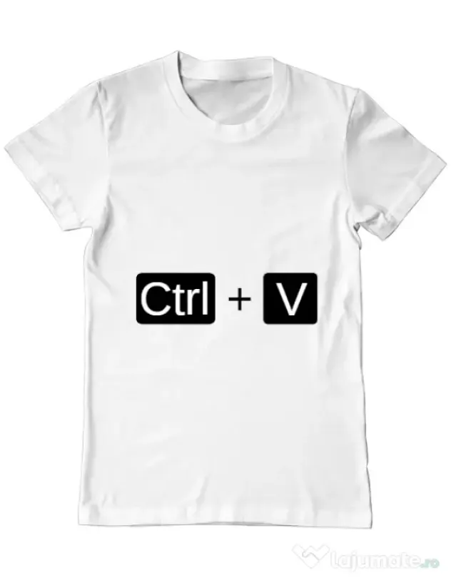 Tricou ADLER barbat Ctrl Paste Alb