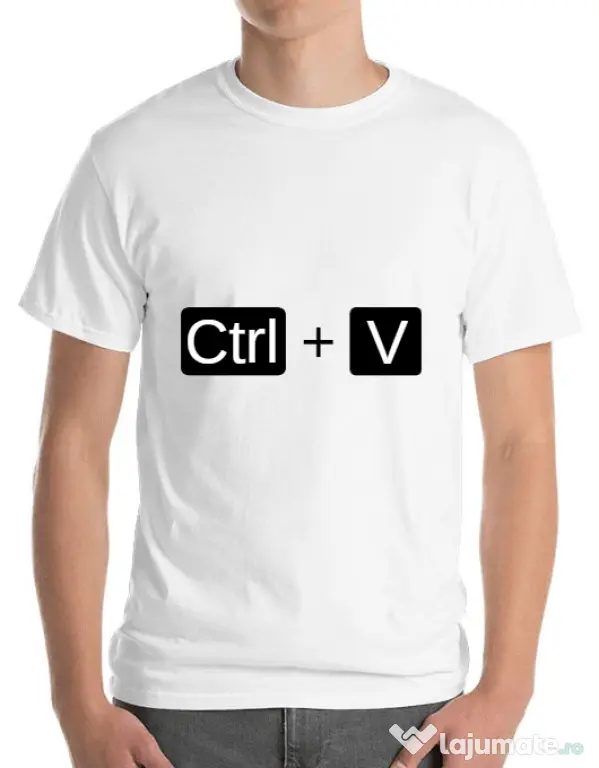 Tricou ADLER barbat Ctrl Paste Alb