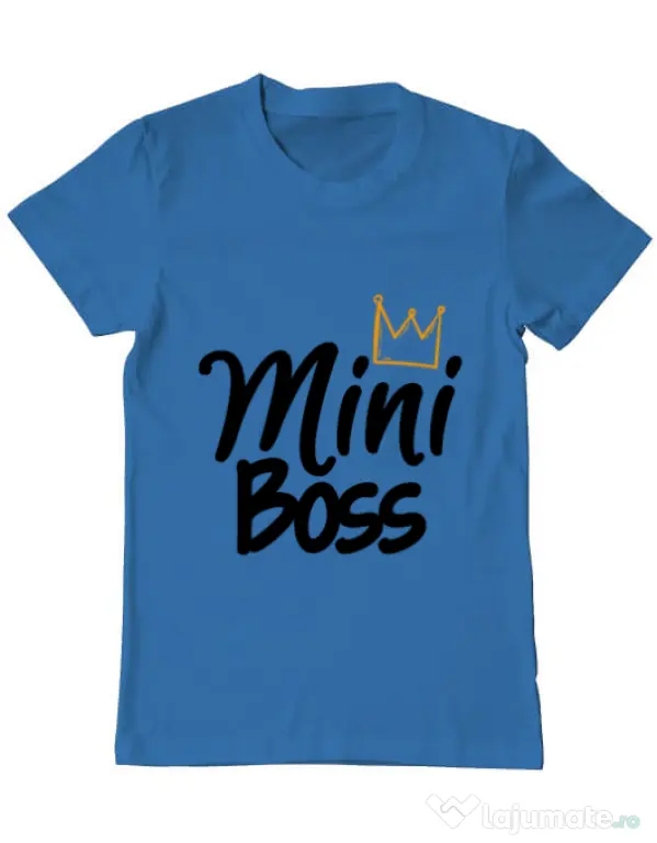 Tricou ADLER barbat Mini boss Albastru azuriu