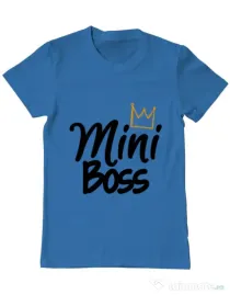 Tricou ADLER barbat Mini boss Albastru azuriu