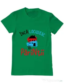 Tricou ADLER barbat Inca locuiesc cu parintii Verde mediu