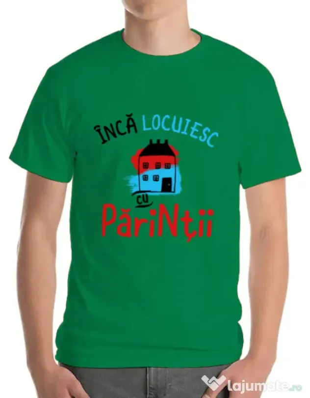 Tricou ADLER barbat Inca locuiesc cu parintii Verde mediu