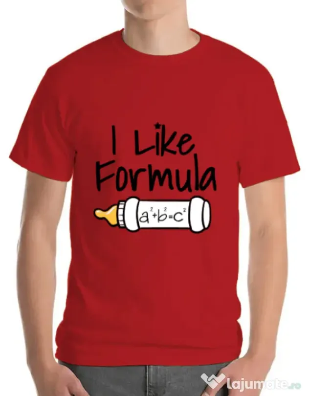 Tricou ADLER barbat I like formula Rosu