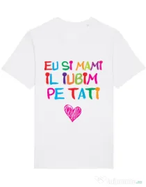 Tricou STANLEY STELLA barbat Il iubim pe tati Alb