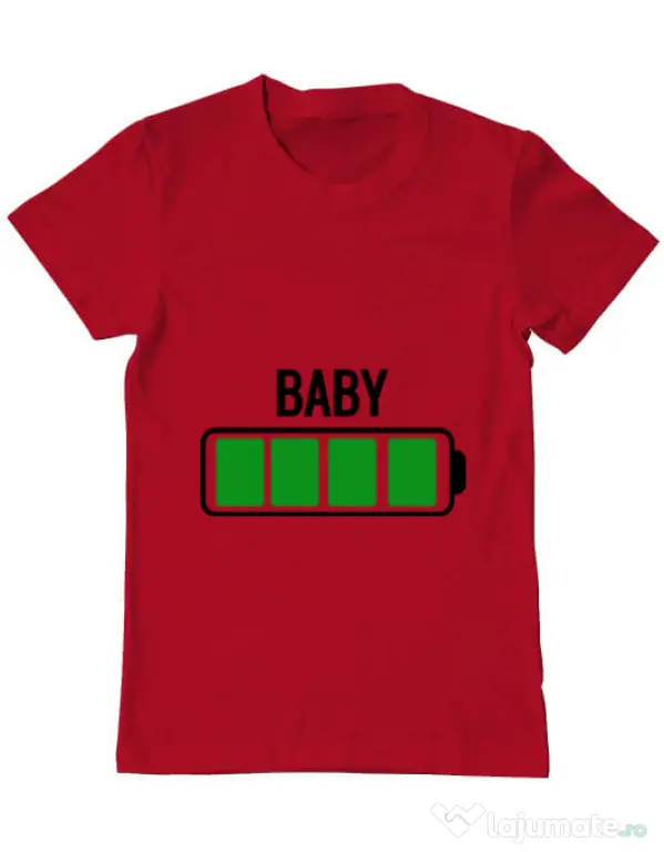 Tricou ADLER barbat Baby battery Rosu