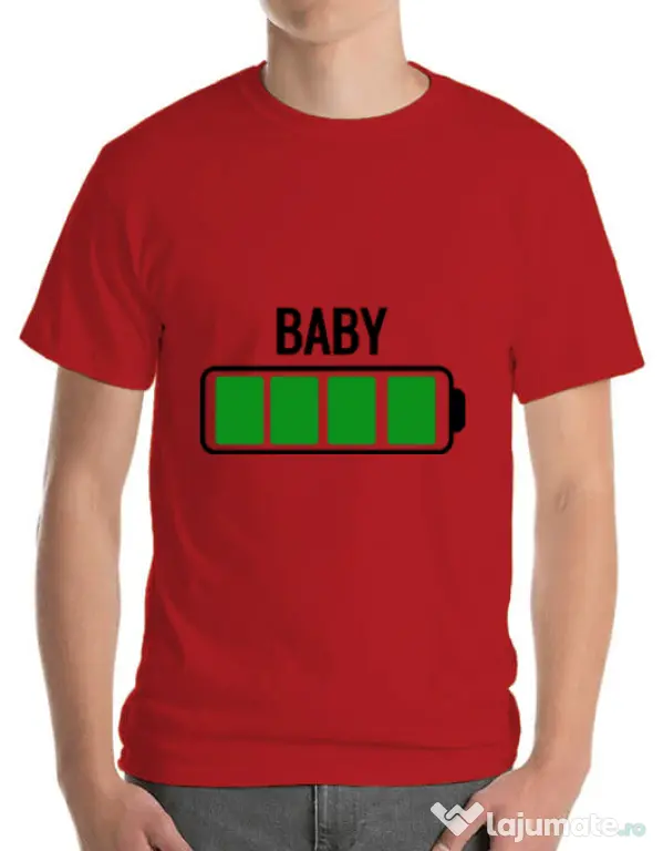 Tricou ADLER barbat Baby battery Rosu