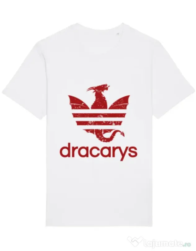 Tricou STANLEY STELLA barbat Dracarys Alb
