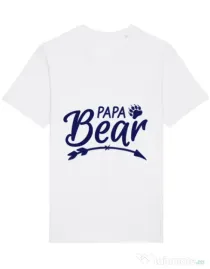 Tricou STANLEY STELLA barbat Papa bear Alb