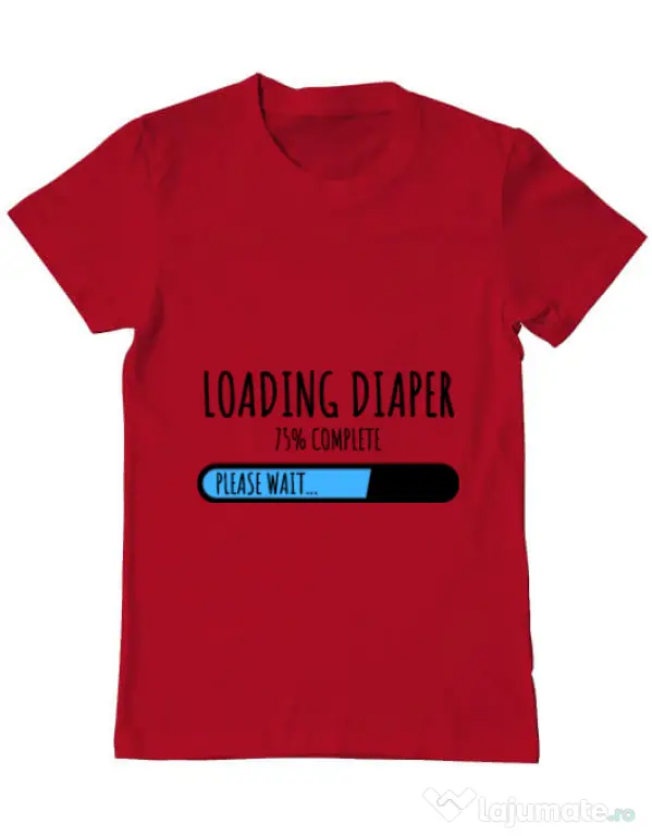 Tricou ADLER barbat Loading diaper Rosu