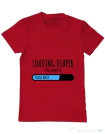 Tricou ADLER barbat Loading diaper Rosu